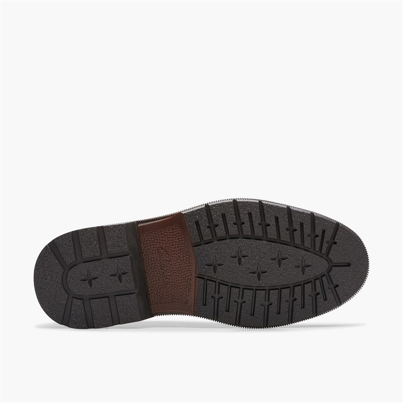 Clarks Herre Burchill Derby Sko Beeswax Leather - Billede 3