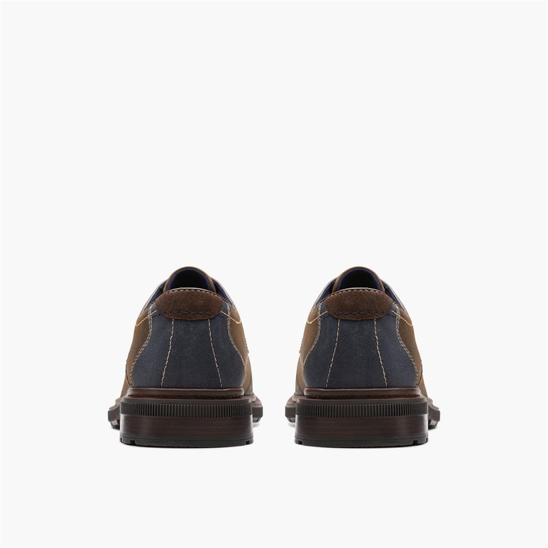 Clarks Herre Burchill Derby Sko Beeswax Leather - Billede 5