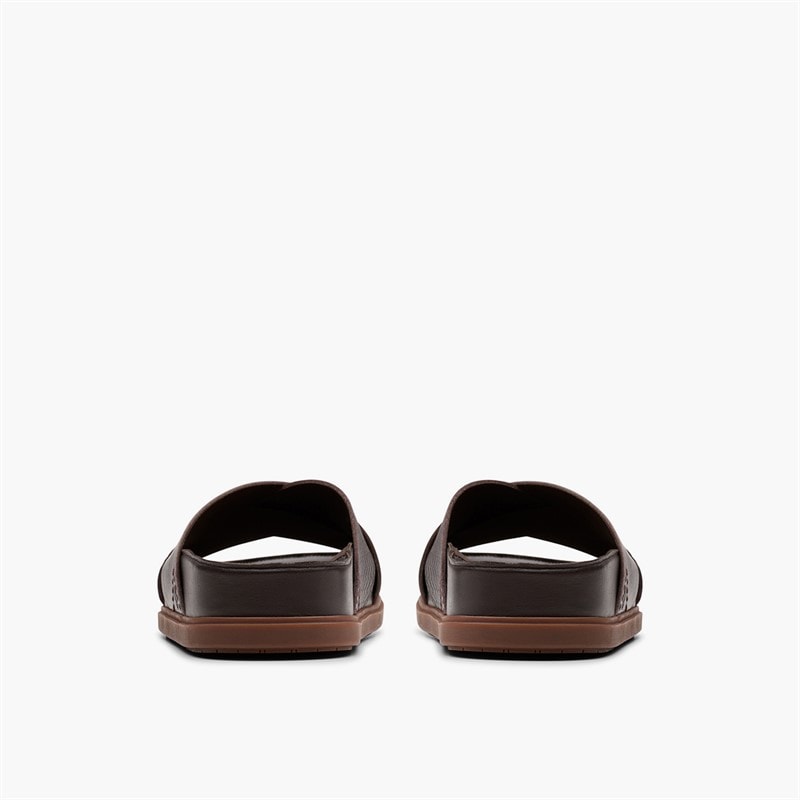 Clarks Herre Torford Krydsrem Sandaler Brown Leather - Billede 5