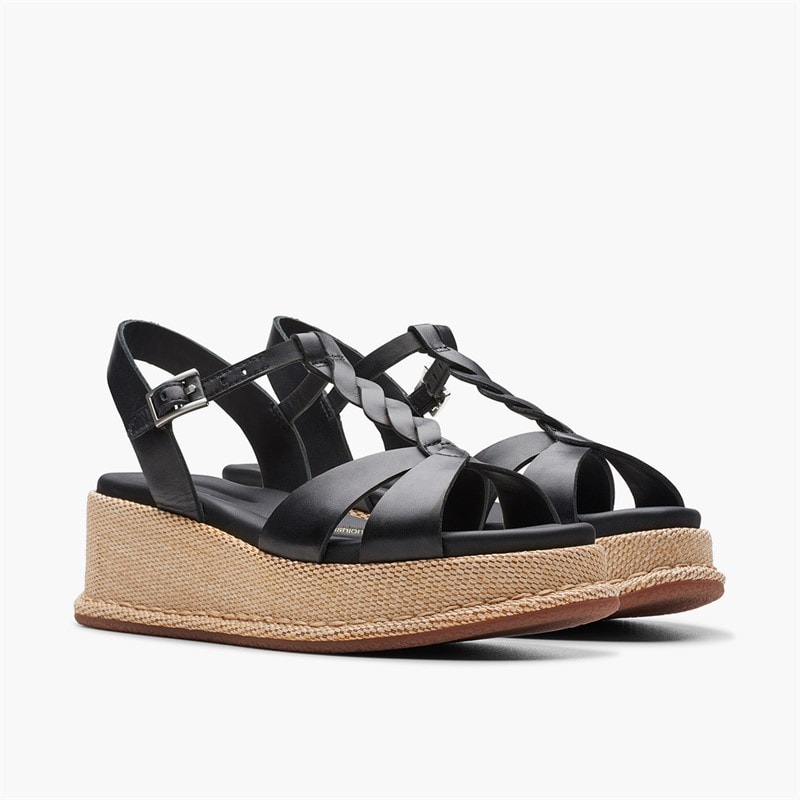 Clarks Dame Calenne Lily Kile sandaler Black Leather - Billede 4