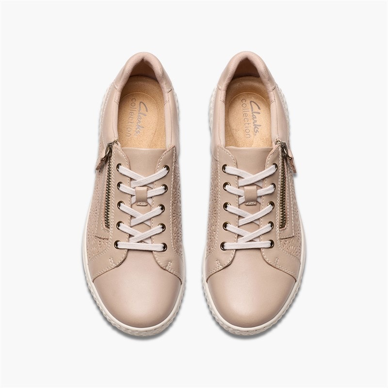 Clarks Dame Caroline Rio Trænere Sand Leather - Billede 2