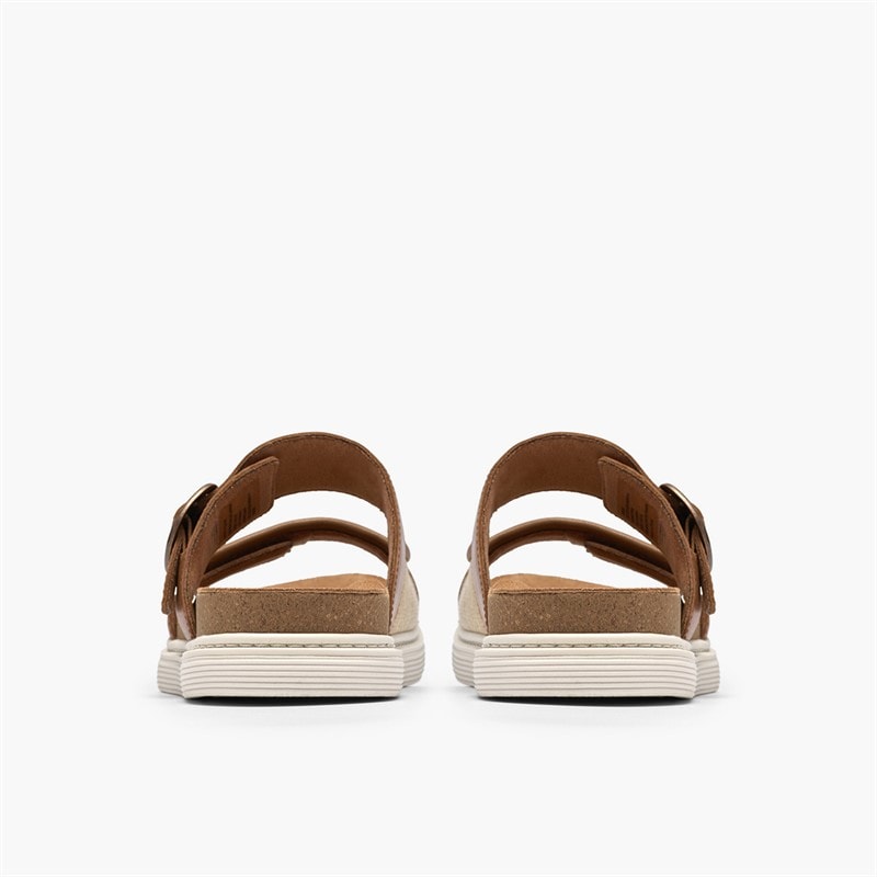 Clarks Dame Arwell Dobbelt Rem Sandaler Tan Leather - Billede 5