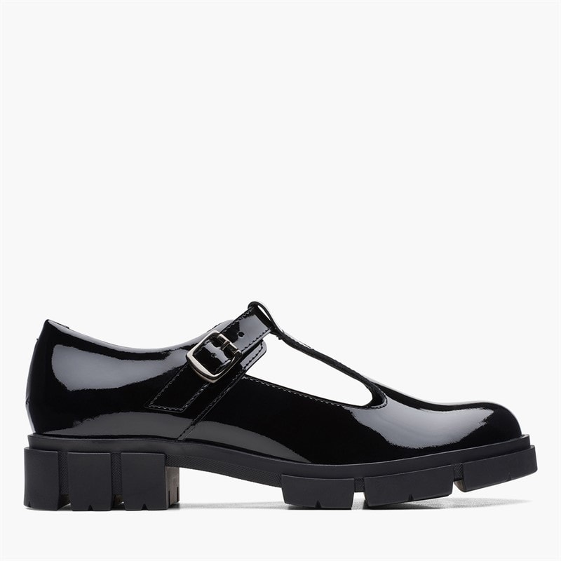 Clarks Dame Teala T-bar sko Black Patent
