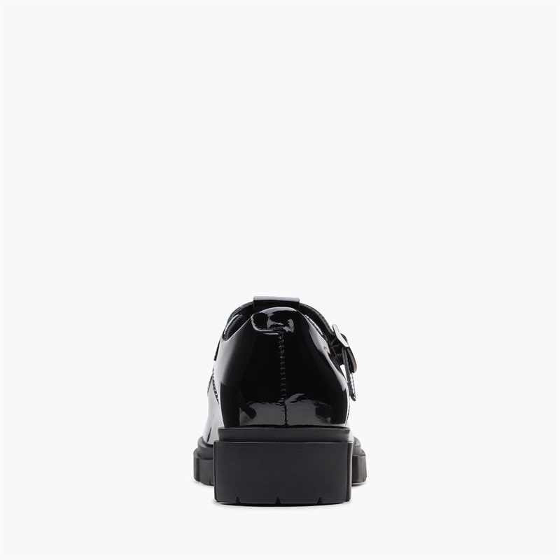 Clarks Dame Teala T-bar sko Black Patent - Billede 5
