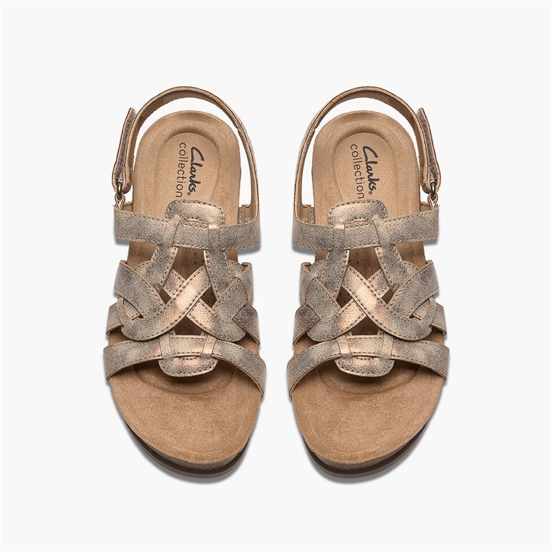 Clarks Dame Calenne Gracie Kile Sandaler Bronze Metallic - Billede 2