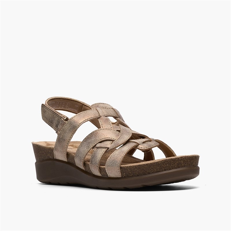 Clarks Dame Calenne Gracie Kile Sandaler Bronze Metallic - Billede 4