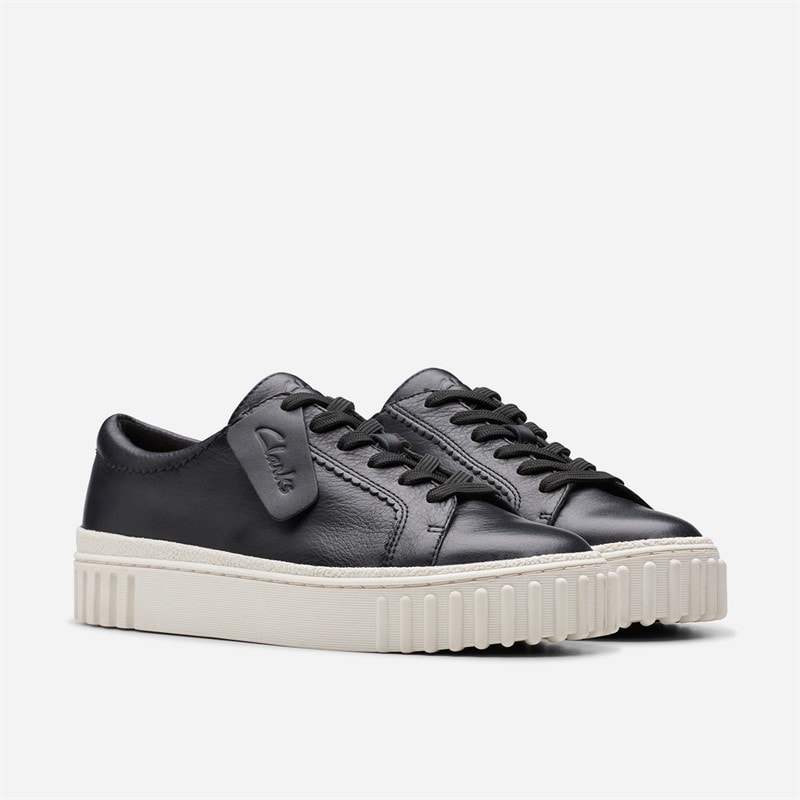 Clarks Dame Mayhill Walk Træningssko Black Leather - Billede 4