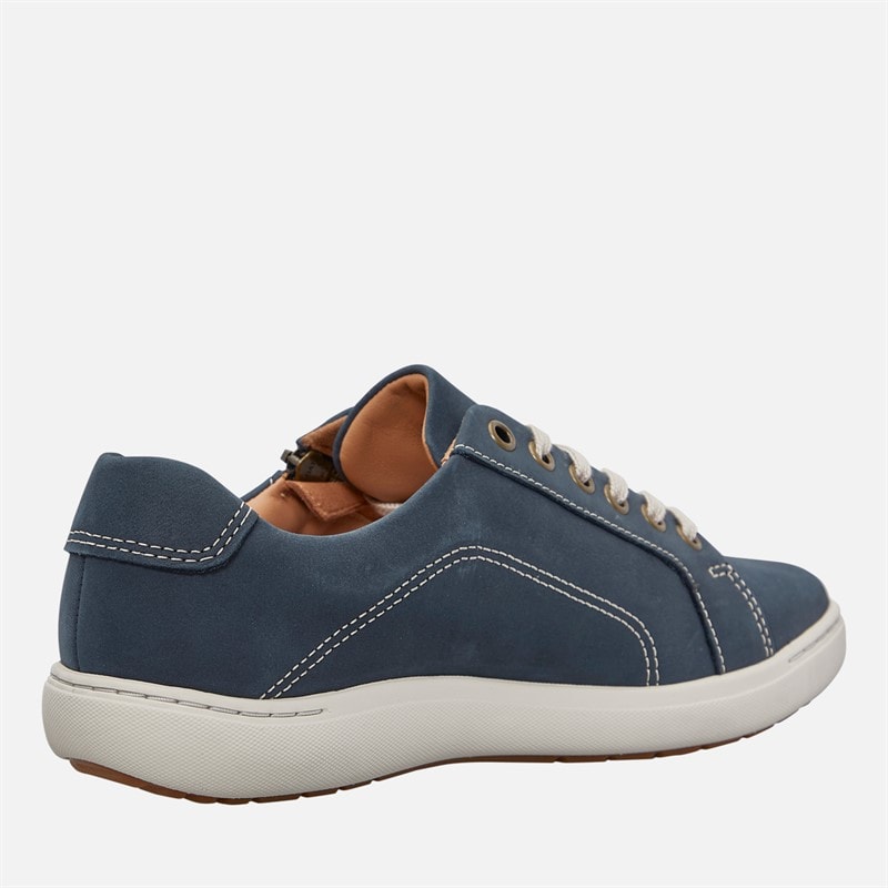 Clarks Dame Nalle Wide Fit Træningssko Navy Nubuck - Billede 5