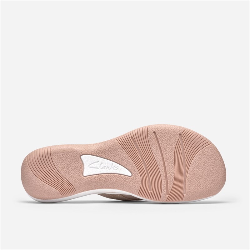 Clarks Dame Brinkley Sea Klipklapper Dusty Rose Metallic - Billede 3
