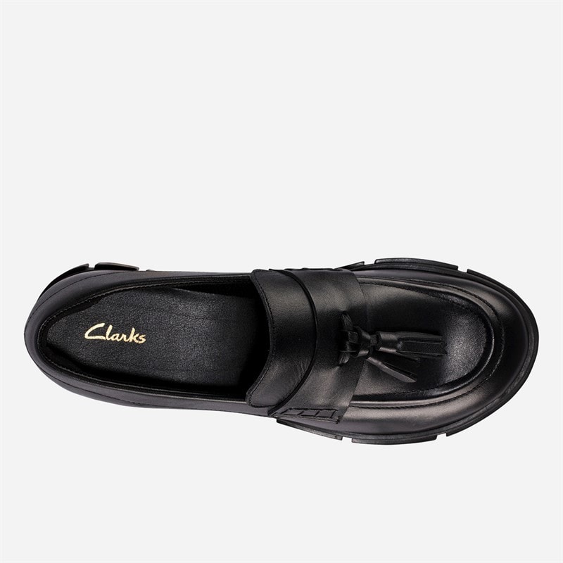 Clarks Dame Teala Slippers Black Leather - Billede 4