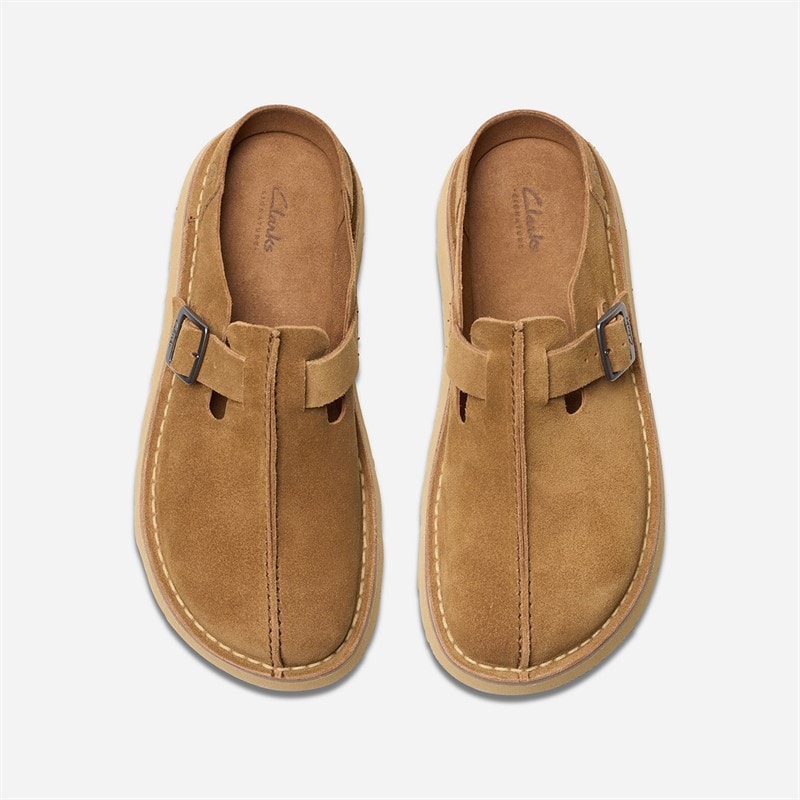 Clarks Herre Solsbury Mule Sandaler Cola Suede - Billede 2