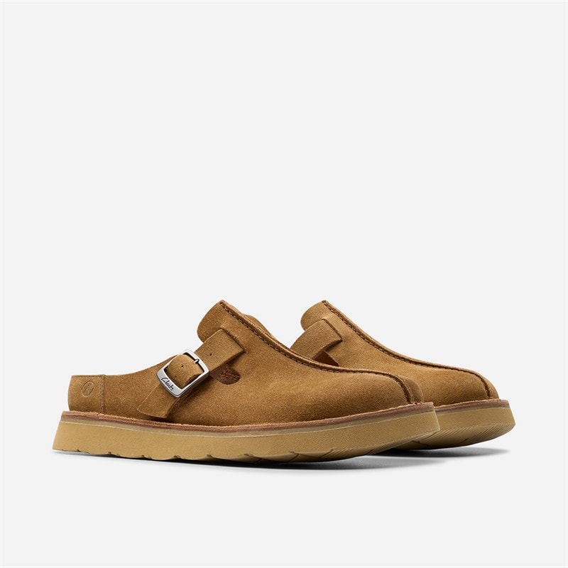 Clarks Herre Solsbury Mule Sandaler Cola Suede - Billede 4