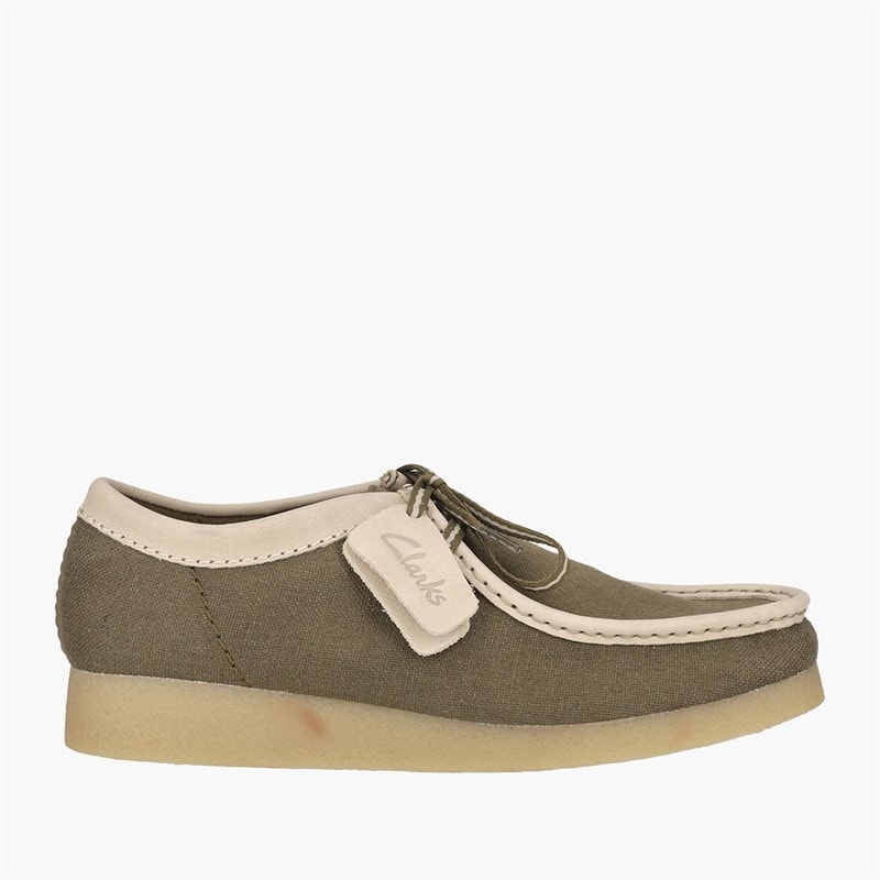 Clarks Herre Premium Wallabee Evo G Sko Olive Combi