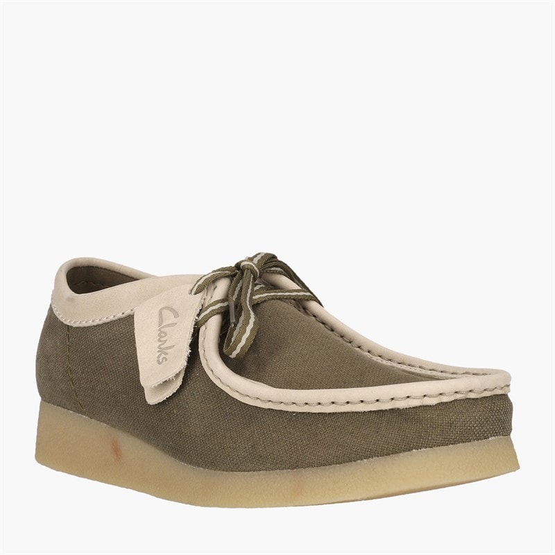 Clarks Herre Premium Wallabee Evo G Sko Olive Combi - Billede 2