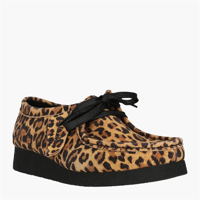 Clarks Dame Premium Wallabee Evosh D Sko Leopard - Billede 2
