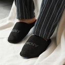DKNY Herre Lyra Mule-Tøfler Sorte