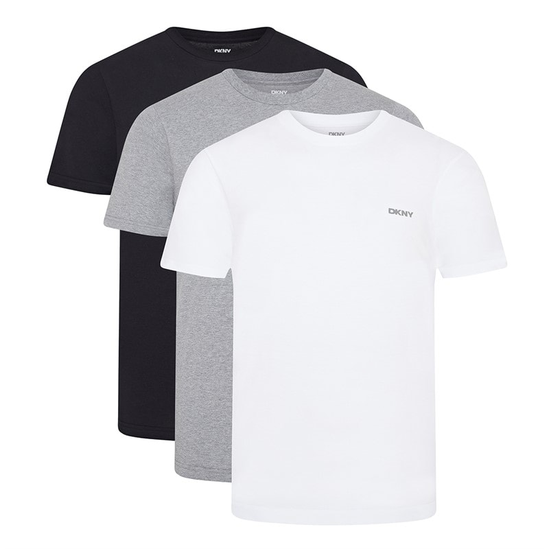 DKNY Herre Giants 3-pak T-shirts Sort/Hvid/Grå Melange