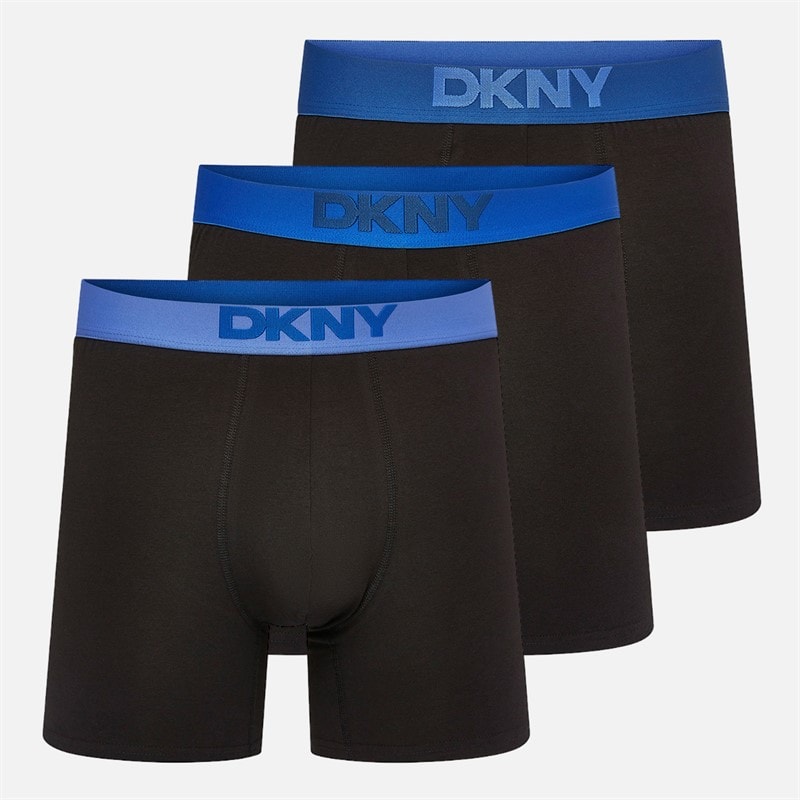 DKNY Herre Delmar Tre Pak Længere Længde Boxer Trusser Sort - Billede 1