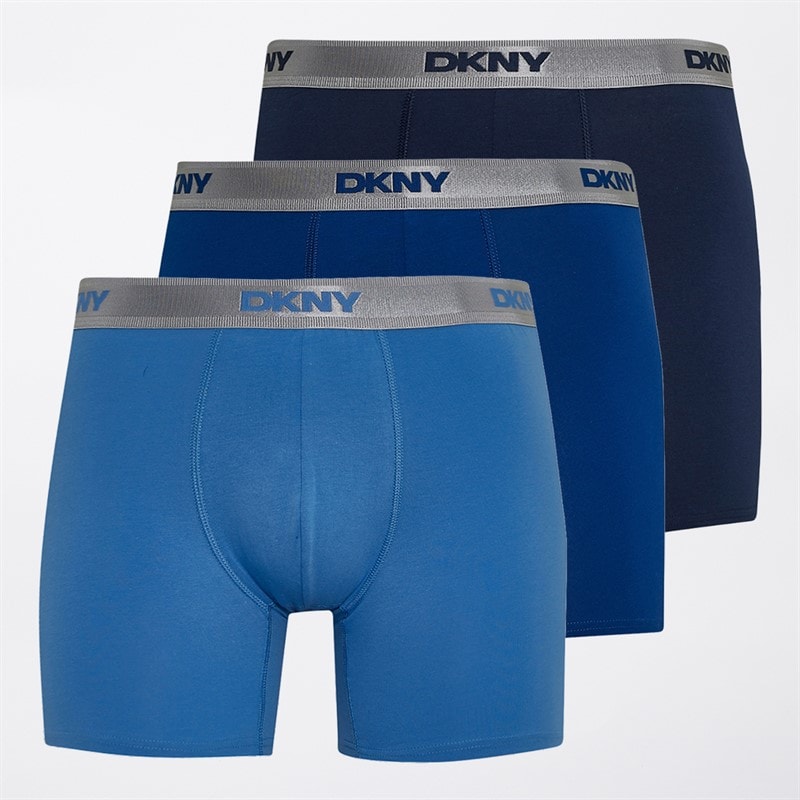 DKNY Herre Conway Tre Pak Medium Boxer Trusser Navy/Blå