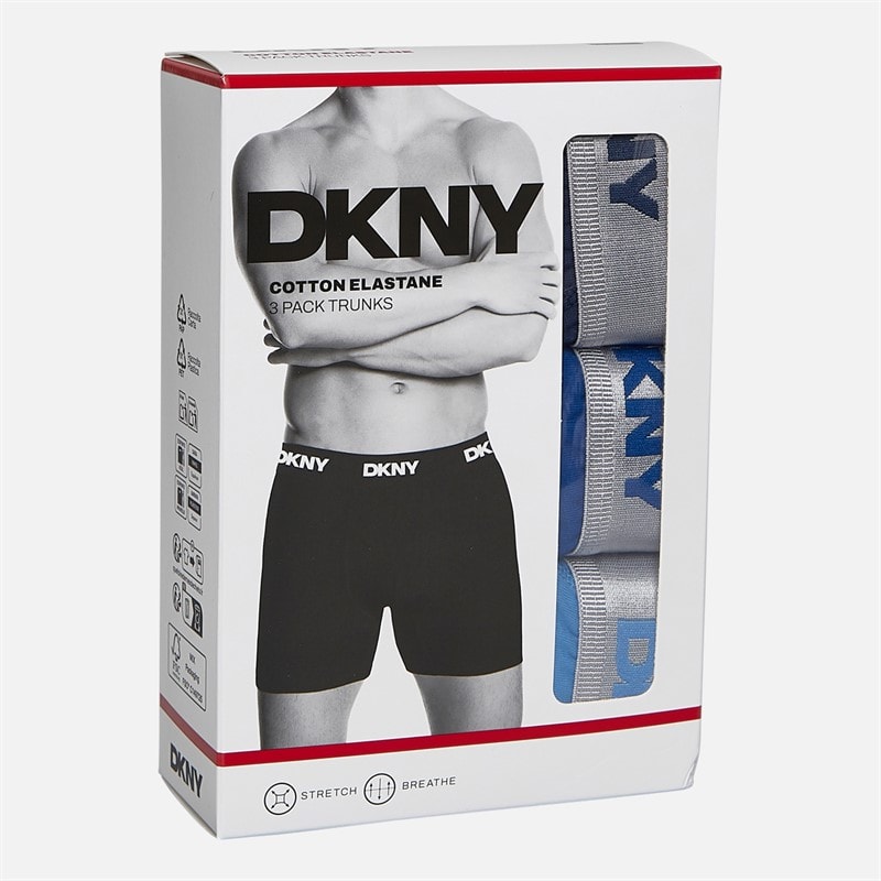 DKNY Herre Conway Tre Pak Medium Boxer Trusser Navy/Blå - Billede 2