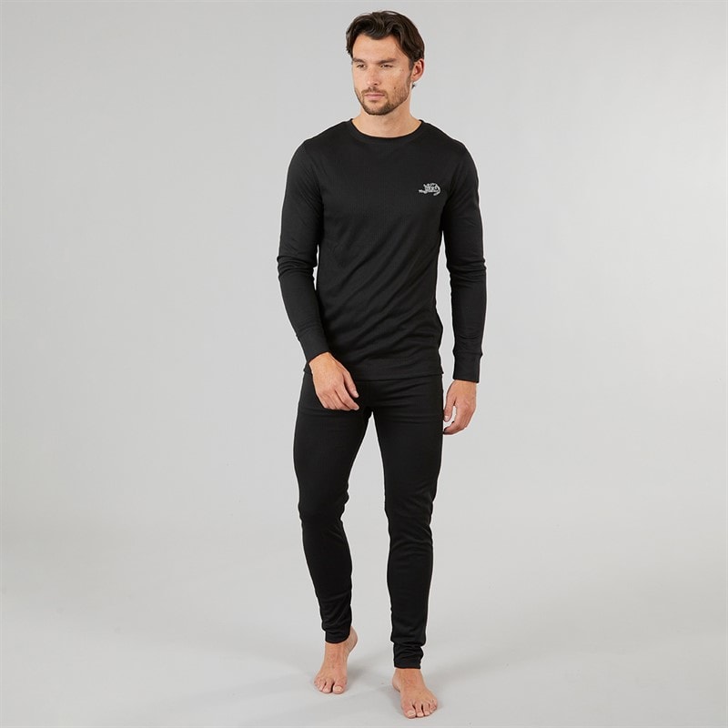Kangaroo Poo Herre Baselayer Sport træningstrøjer Sort