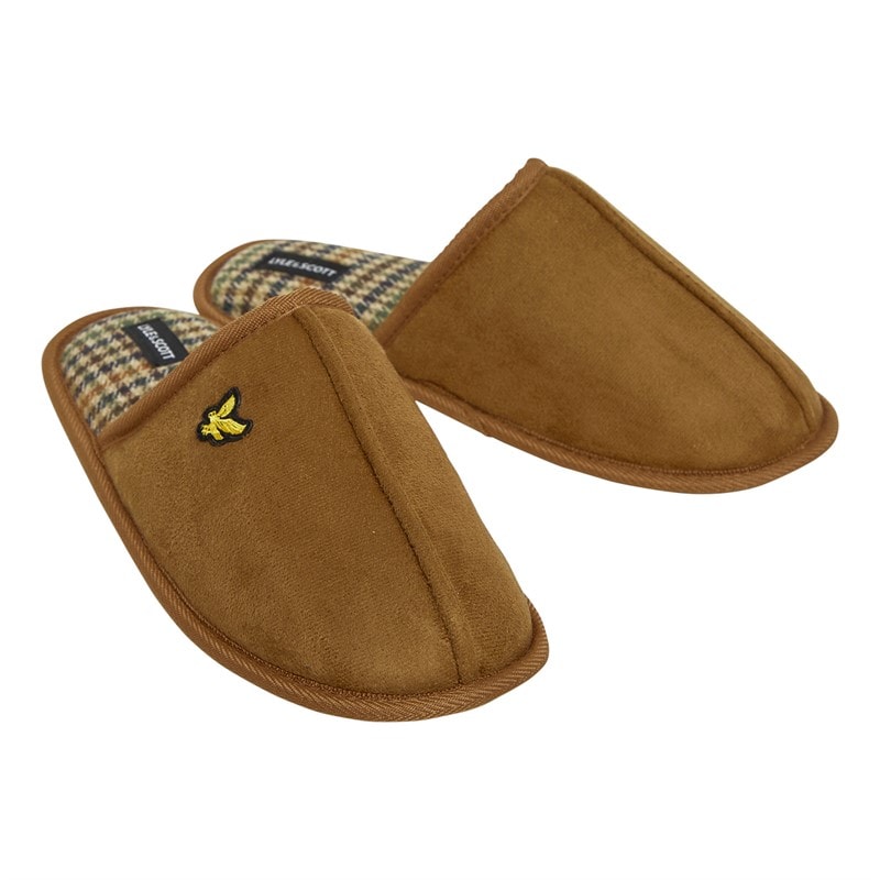 Lyle And Scott Vintage Herre Pippin Mule Tøfler Mørkebrun - Billede 1