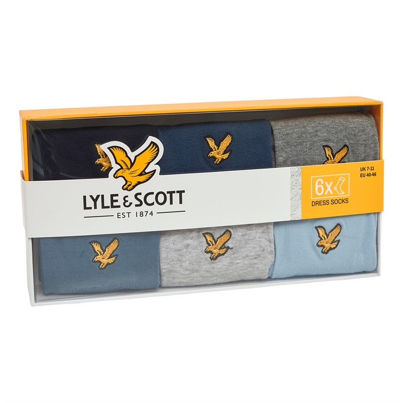 Lyle And Scott Vintage Herre Victor Six Pack Sokker Flerfarvet - Billede 2