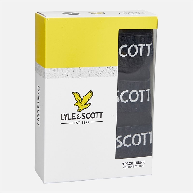 Lyle And Scott Vintage Herre Devon Tre Pak Underbukser Sort - Billede 2