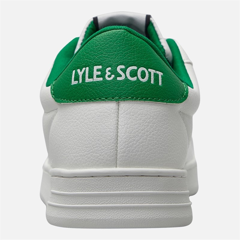 Lyle And Scott Vintage Herre Elgin Hul Sko White Green - Billede 3