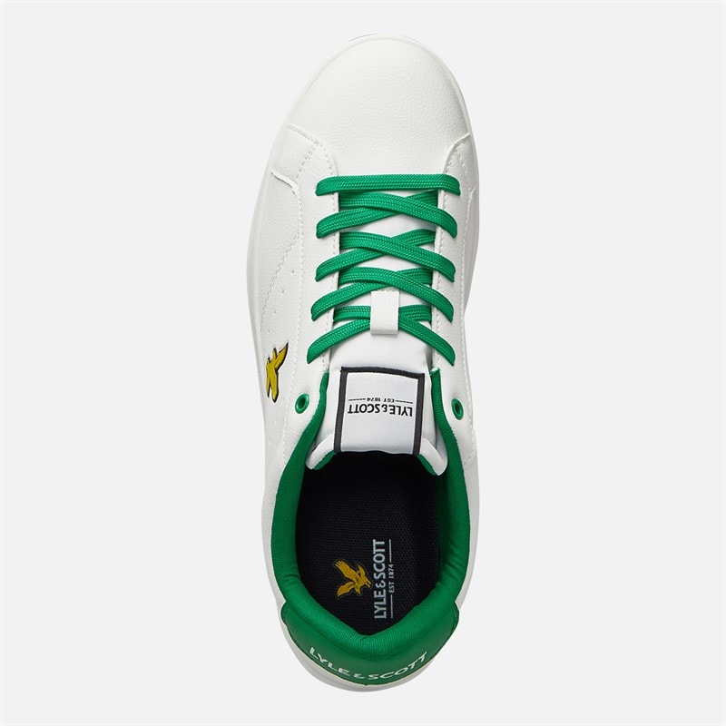 Lyle And Scott Vintage Herre Elgin Hul Sko White Green - Billede 4