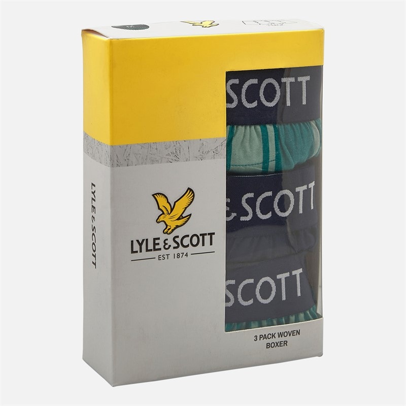 Lyle And Scott Vintage Herre Lenny Trepak Bokser Cadmium Green/Jade Stribe/Peacoat/Cadmium Green Vichy Cadmium Green & Jade Stripe/Peacoat/Cadmium Green Gingham - Billede 2