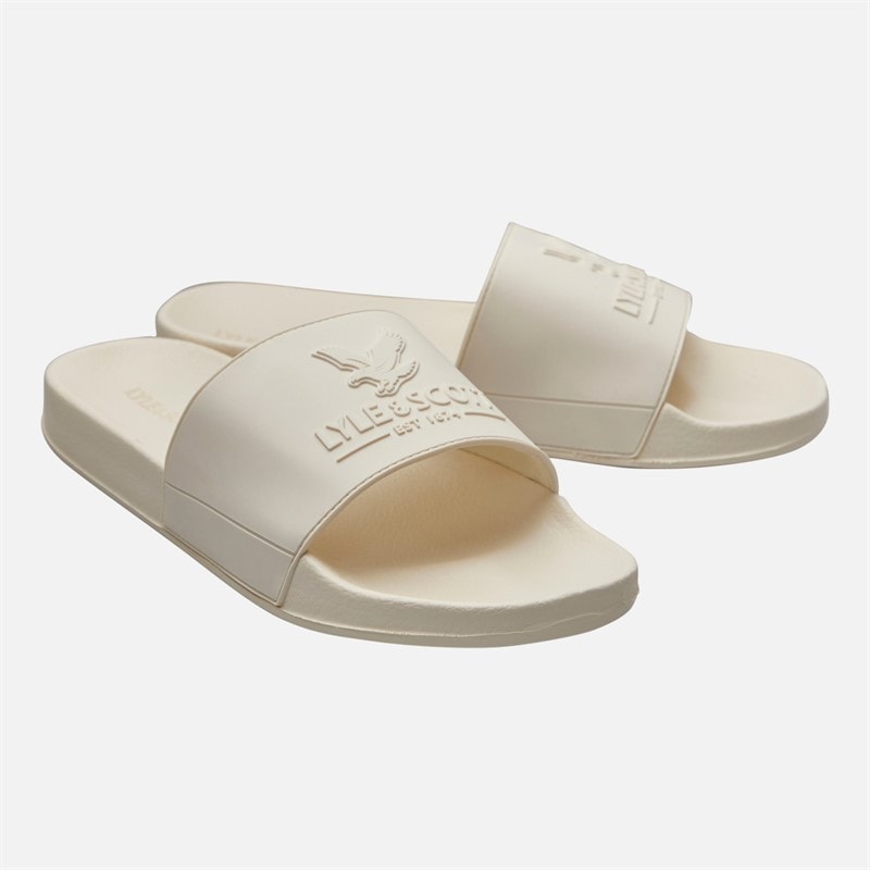 Lyle And Scott Vintage Herre Brody Slippers Off White - Billede 1