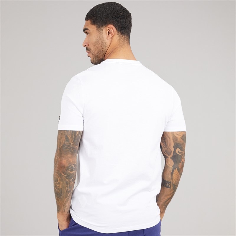 Lyle And Scott Vintage Herre Sporty Thistle Grafik T-shirt X781 White/Gala Red - Billede 2