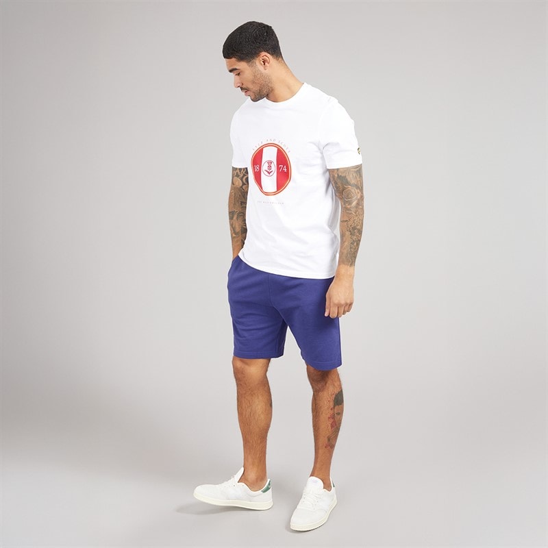 Lyle And Scott Vintage Herre Sporty Thistle Grafik T-shirt X781 White/Gala Red - Billede 4