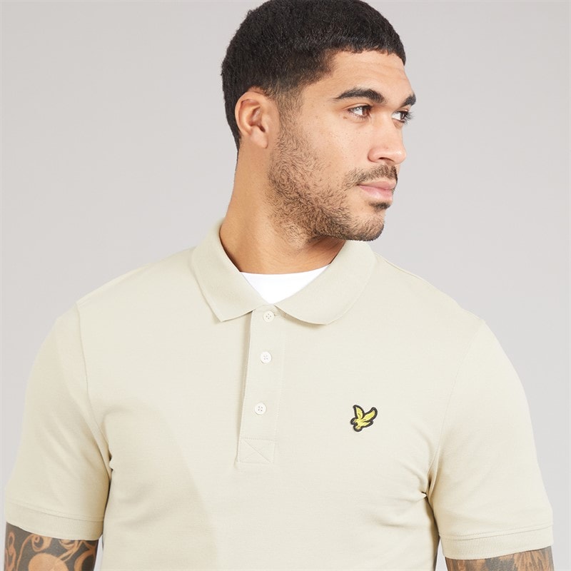 Lyle And Scott Vintage Herre Polo Shirt X865 Grey Taupe - Billede 3