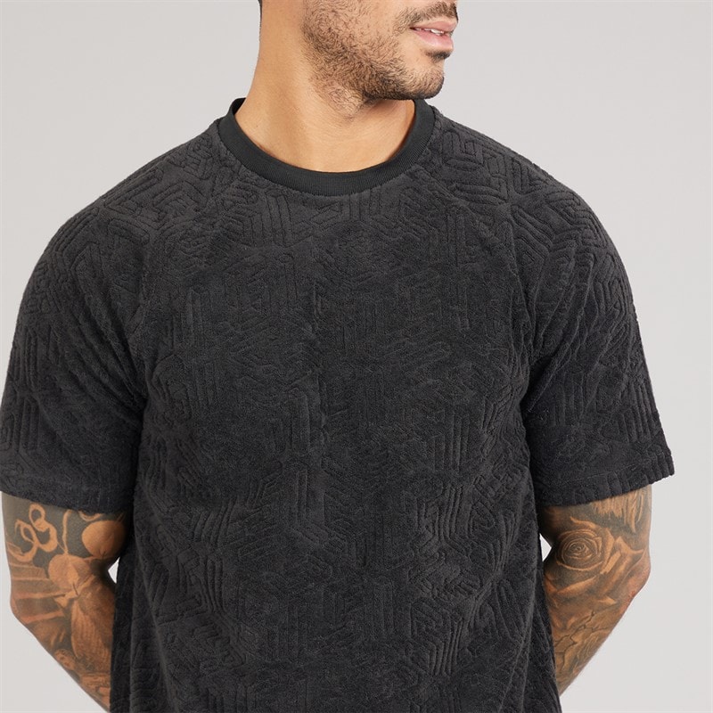 Lyle And Scott Vintage Herre Emblem Frotté T-shirt Z865 Jet Black - Billede 3
