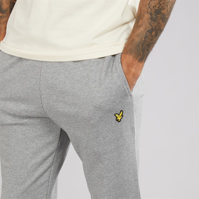 Lyle And Scott Vintage Herre Slim Sweat Bukser T28 Mid Grey Marl - Billede 3