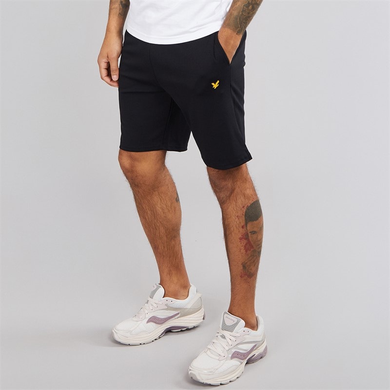 Lyle And Scott Vintage Herre Fleece Shorts Z865 Jet Black - Billede 1