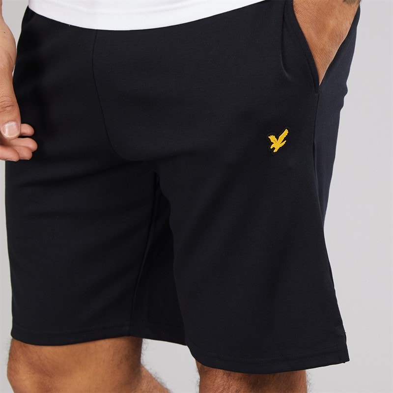 Lyle And Scott Vintage Herre Fleece Shorts Z865 Jet Black - Billede 3