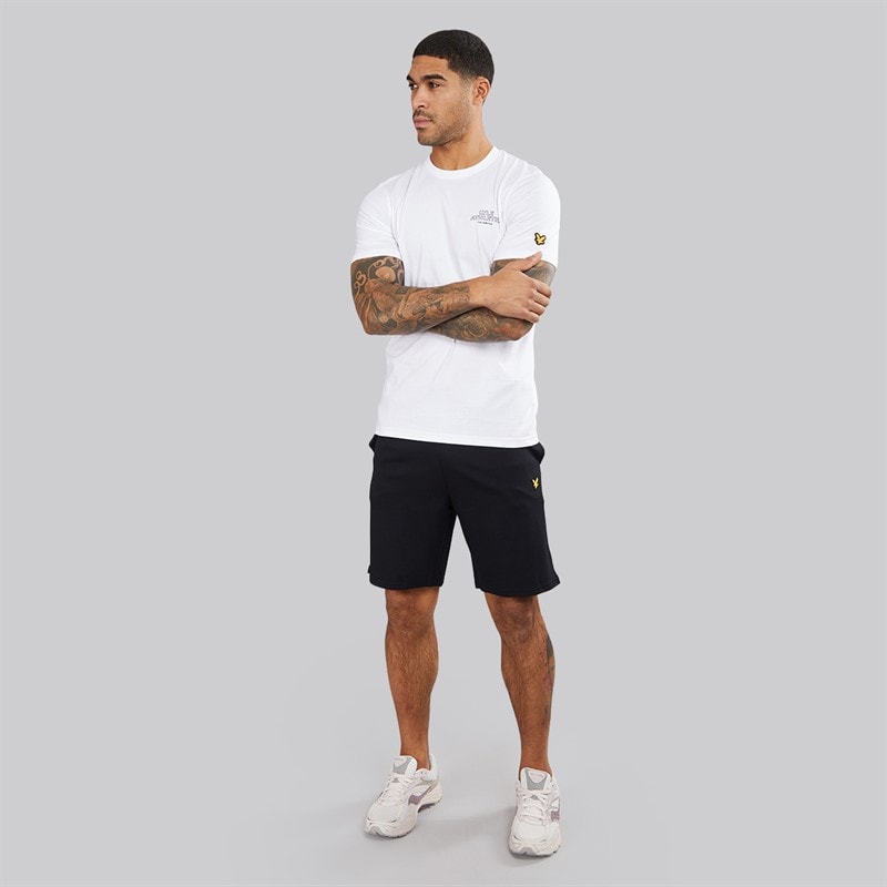 Lyle And Scott Vintage Herre Fleece Shorts Z865 Jet Black - Billede 4
