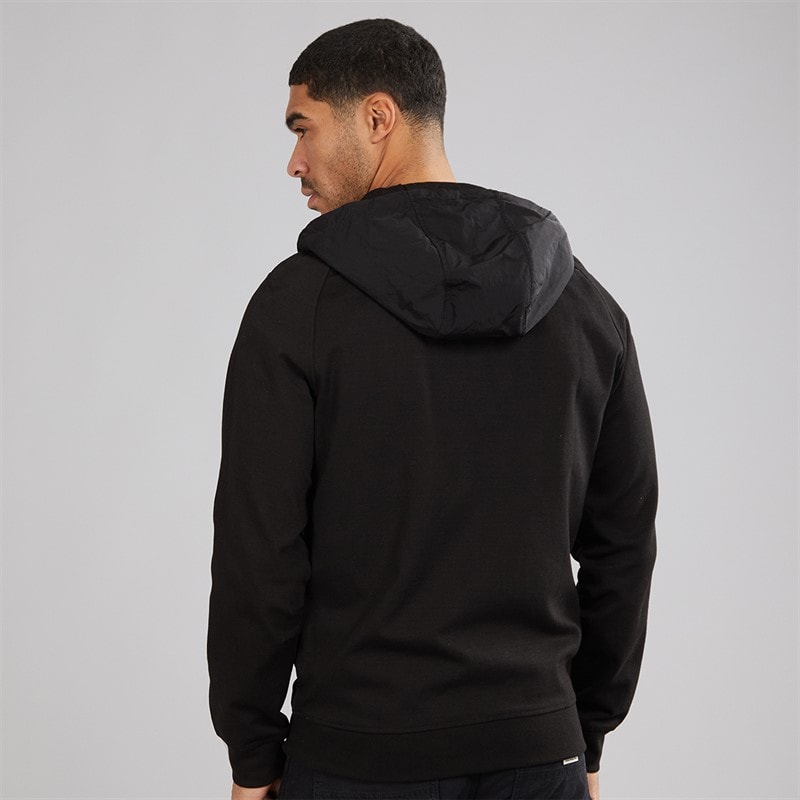 Lyle And Scott Vintage Herre Half Raglan Hybrid Hættetrøje Z865 Jet Black - Billede 2