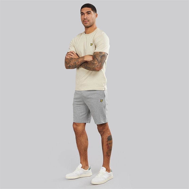 Lyle And Scott Vintage Herre Sweat Shorts T28 Mid Grey Marl - Billede 4