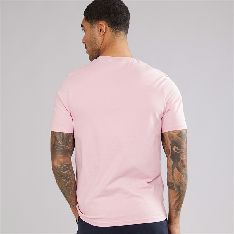 Lyle And Scott Vintage Herre Ensfarvet T-shirt Pink Light - Billede 2