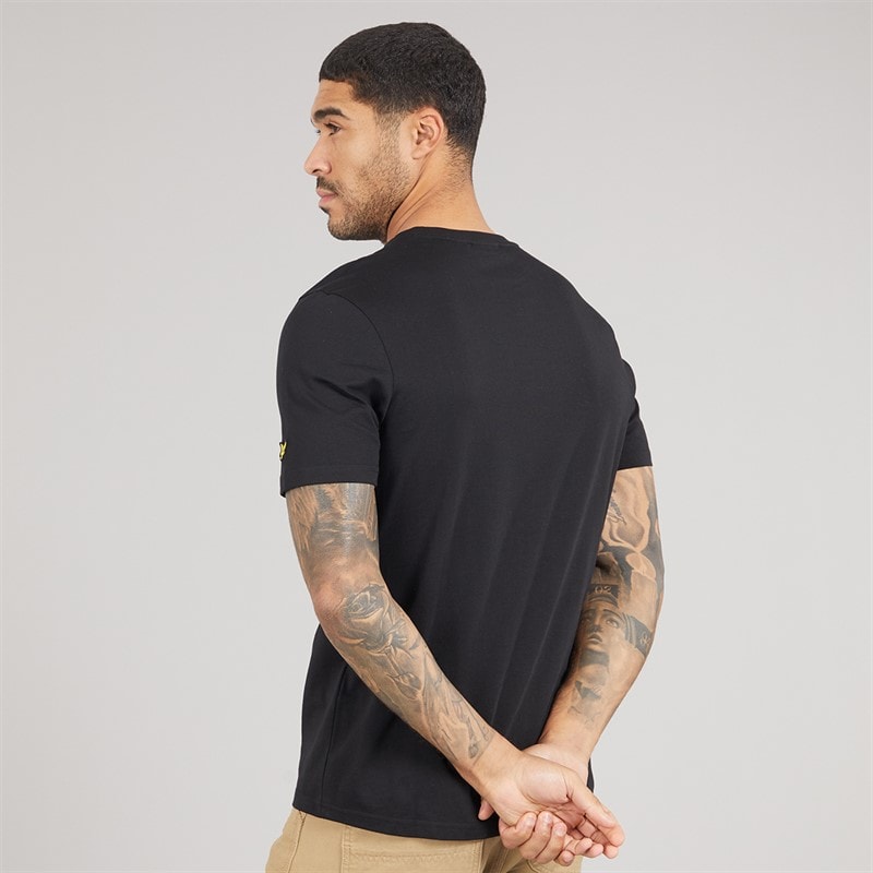 Lyle And Scott Vintage Herre Sporty Thistle Grafik T-shirt X779 Jet Black/Now Blue - Billede 2