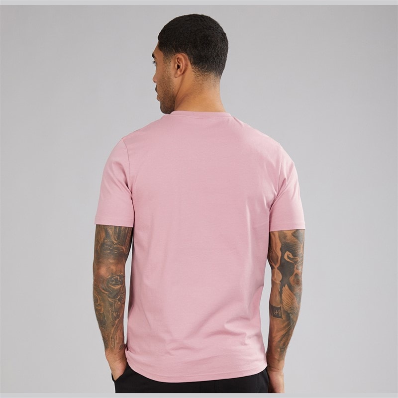 Lyle And Scott Vintage Herre Ensfarvet T-shirt X871 Garden Rose - Billede 2