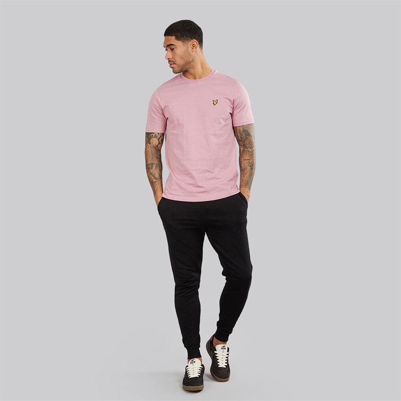 Lyle And Scott Vintage Herre Ensfarvet T-shirt X871 Garden Rose - Billede 4