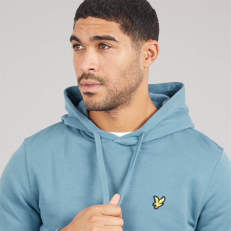 Lyle And Scott Vintage Herre Hoodie X861 Ocean Sky - Billede 3