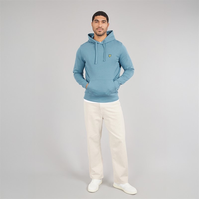 Lyle And Scott Vintage Herre Hoodie X861 Ocean Sky - Billede 4