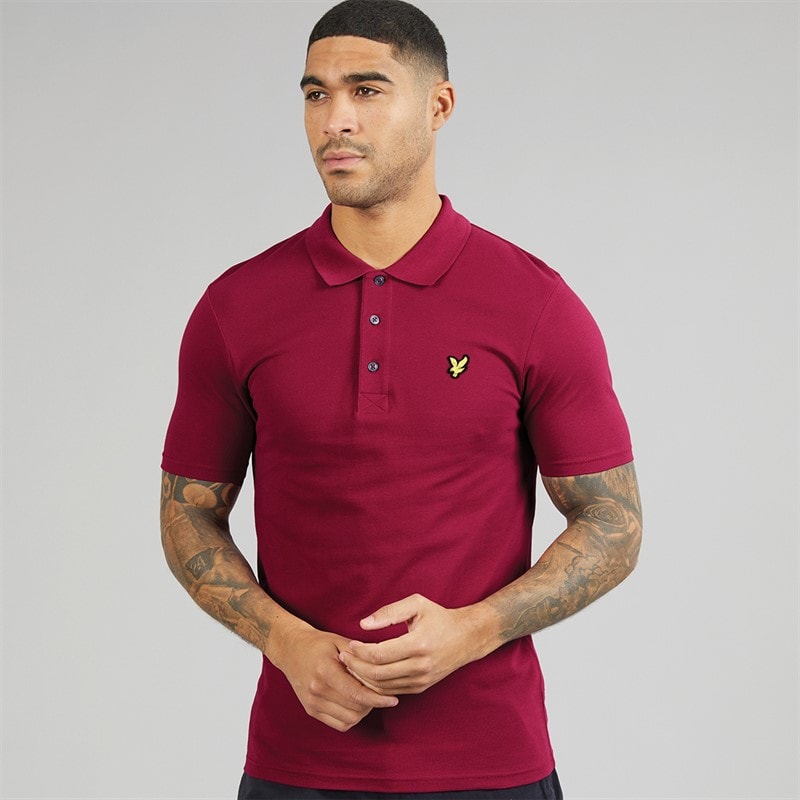 Lyle And Scott Vintage Herre Poloskjorte Rich Burgundy