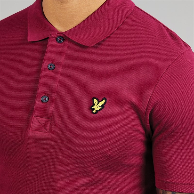 Lyle And Scott Vintage Herre Poloskjorte Rich Burgundy - Billede 3